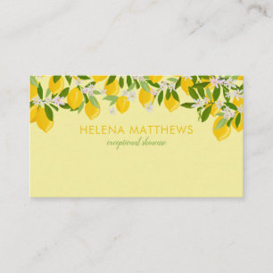 Modern Lemons Greenery Visitkort
