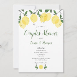 Modern Lemons Par Bröllop Möhippa Inbjudningar