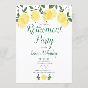 Modern Lemons Pension Party Inbjudningar