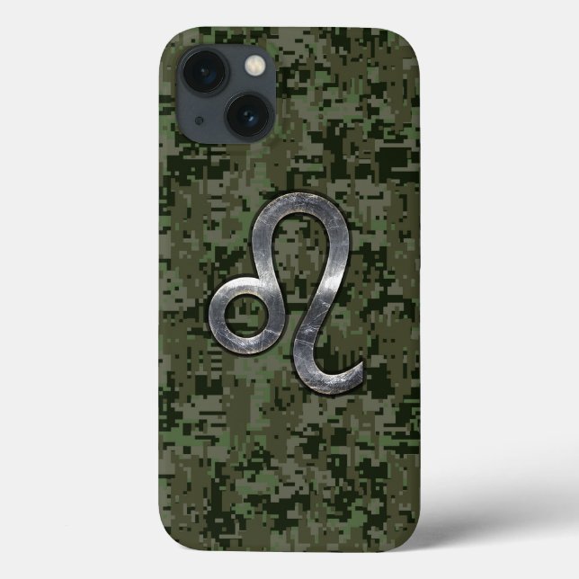 Modern Leo Zodiac-inloggning på Grönt Digital Camo (Baksida)