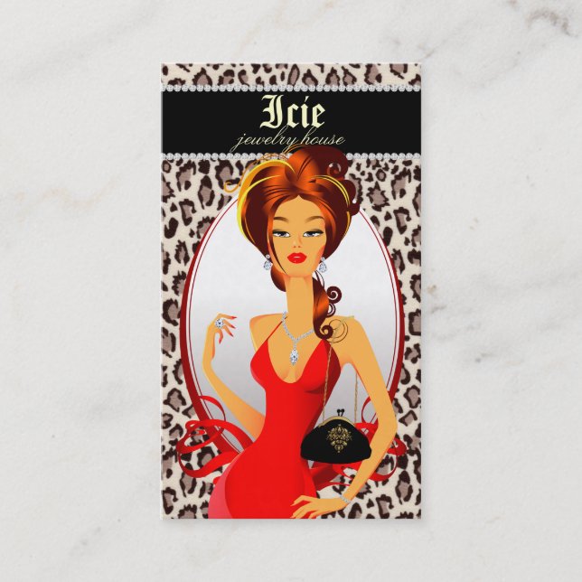 Modern Leopard för sebra för Visitkort (Framsida)