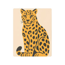 Modern Leopard Metalltryck