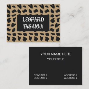 Modern Leopard Mode Leopard Mönster Visitkort