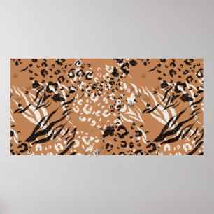 Modern leopard. Mönster. Bakgrund. Vildens natur. Poster