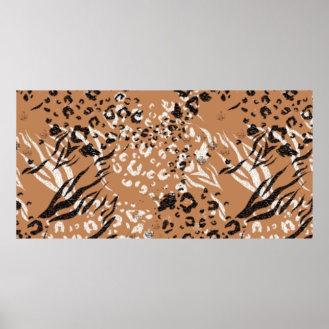 Modern leopard. Mönster. Bakgrund. Vildens natur. Poster (Framsidan)