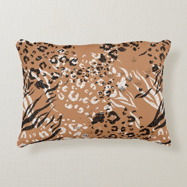 Modern leopard. Mönster. Bakgrund. Vildens natur. Prydnadskudde (Framsidan)