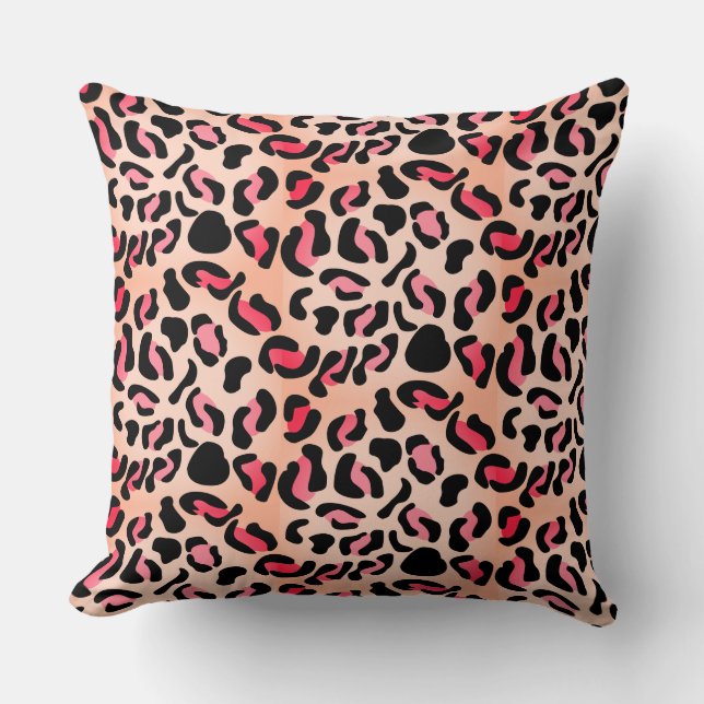 Modern Leopard Pattern Animal Print Kudde (Framsida)