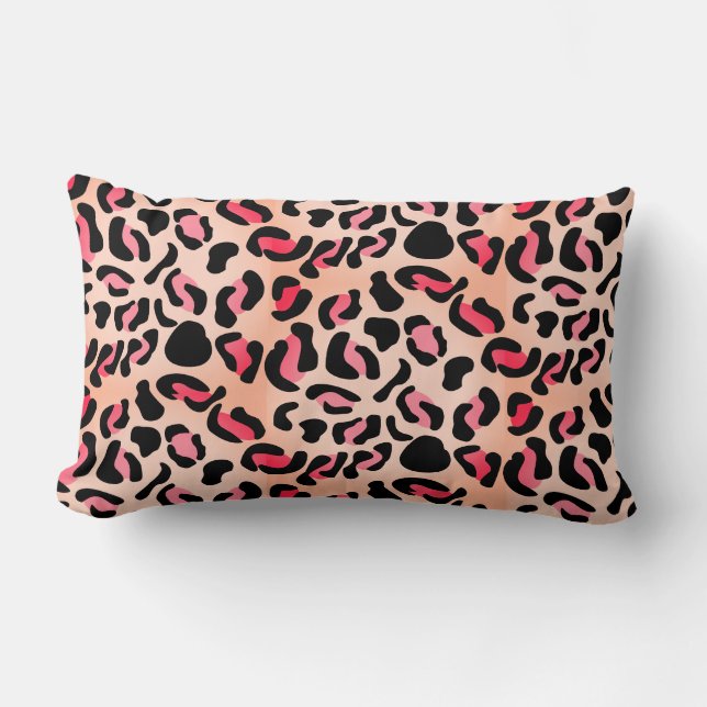 Modern Leopard Pattern Animal Print Lumbarkudde (Framsida)