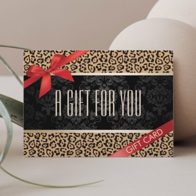 Modern Leopard Print Gift-certifikat Rabattkort (Skapare uppladdad)