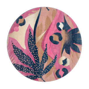 Modern Leopard Skin, exotisk Blommigt.