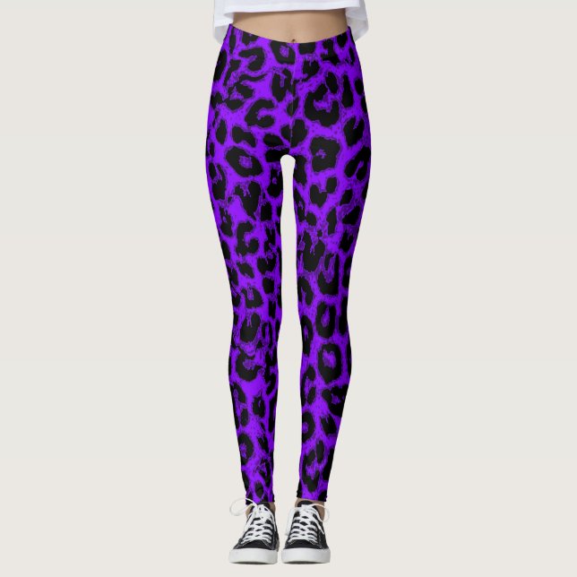 Modern Leopard Skin Mönster #11 Leggings (Framsida)