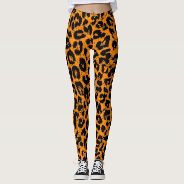 Modern Leopard Skin Mönster #13 Leggings (Framsida)