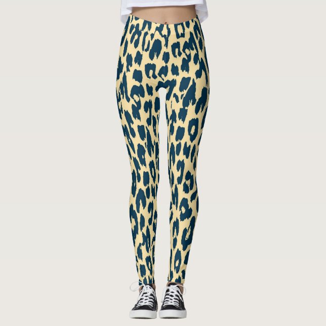 Modern Leopard Skin Mönster #14 Leggings (Framsida)