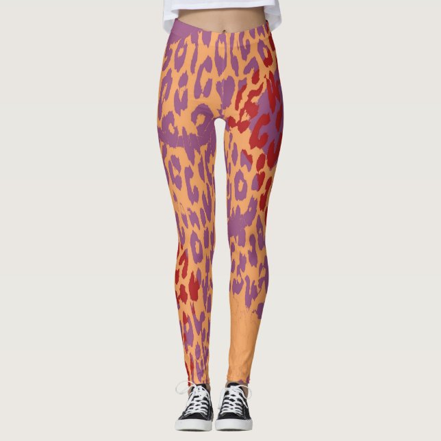 Modern Leopard Skin Mönster #23 Leggings (Framsida)