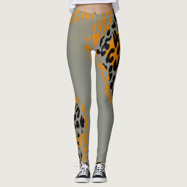 Modern Leopard Skin Mönster #28 Leggings (Framsida)