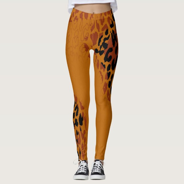 Modern Leopard Skin Mönster #29 Leggings (Framsida)