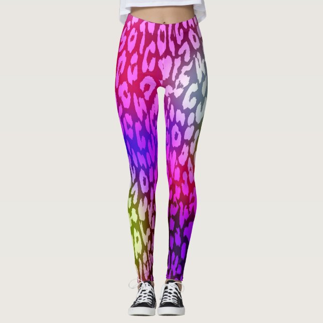 Modern Leopard Skin Mönster #30 Leggings (Framsida)