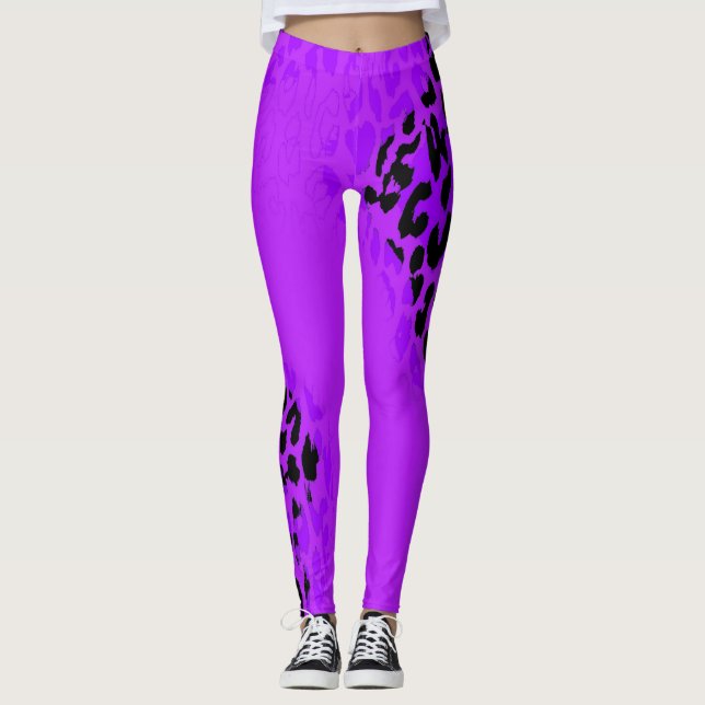 Modern Leopard Skin Mönster #33 Leggings (Framsida)