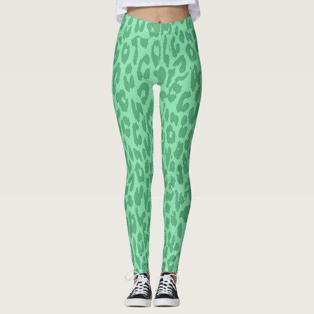Modern Leopard Skin Mönster #35 Leggings (Framsida)