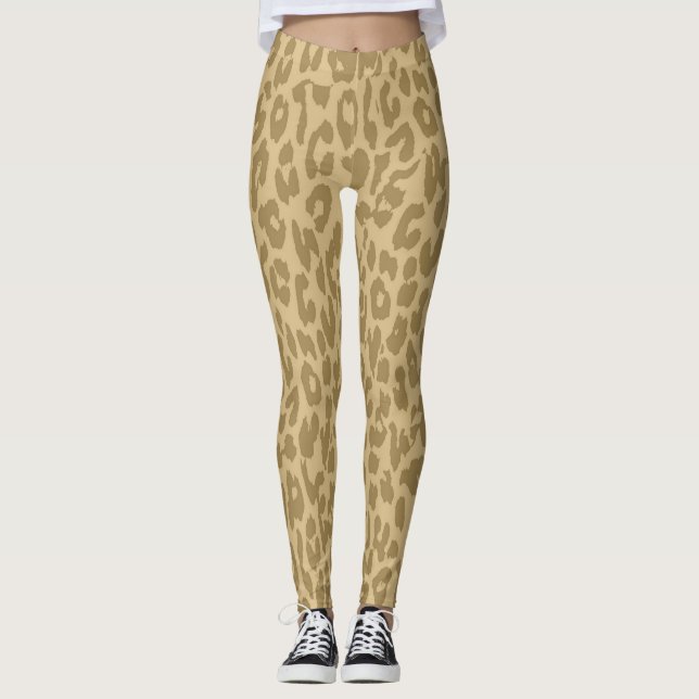 Modern Leopard Skin Mönster #36 Leggings (Framsida)