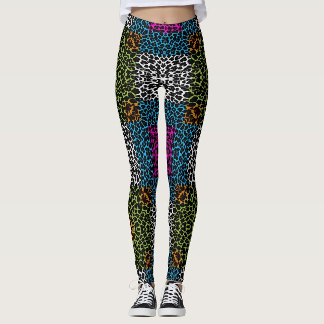 Modern Leopard Skin Mönster #5 Leggings (Framsida)