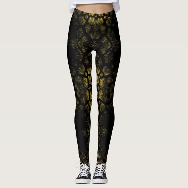 Modern Leopard Skin Mönster #7 Leggings (Framsida)
