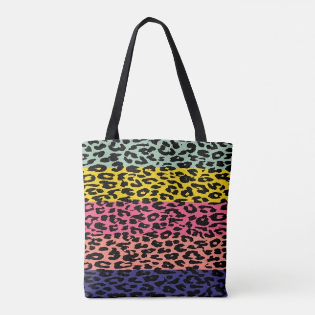 Modern Leopard Skin Mönster Tygkasse (Baksida)