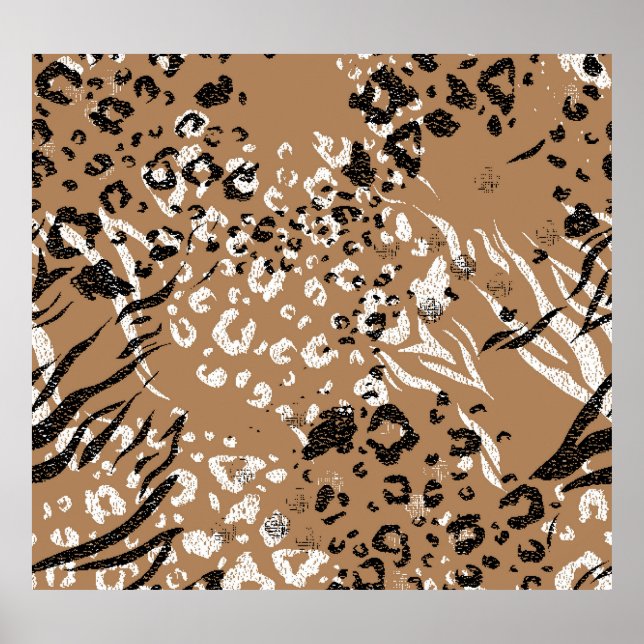 Modern leopard: vild mönster. poster (Framsidan)