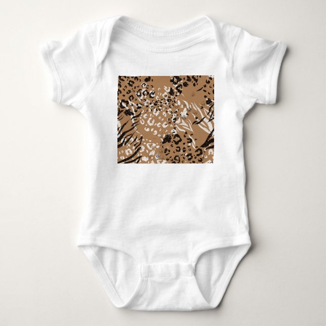 Modern leopard: vild mönster. t shirt (Framsida)