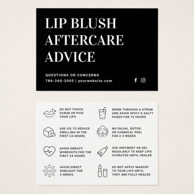 Modern  leppkort för  leppa för eftervård visitkort (Framsida & baksida)