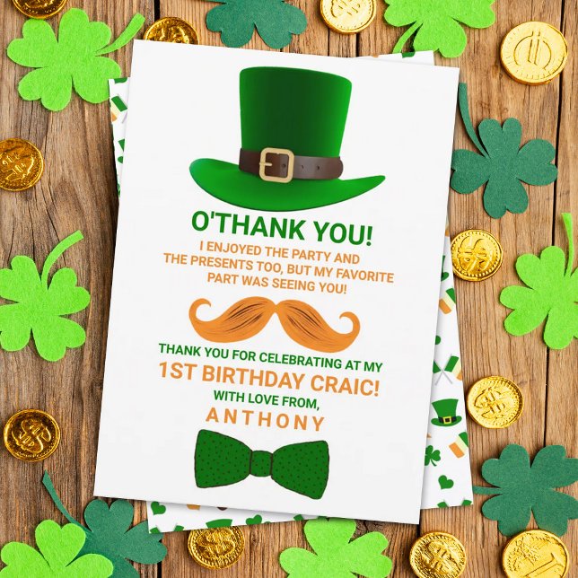 Modern Leprechaun St. Patrick är i alla åldrar Tack Kort (Skapare uppladdad)