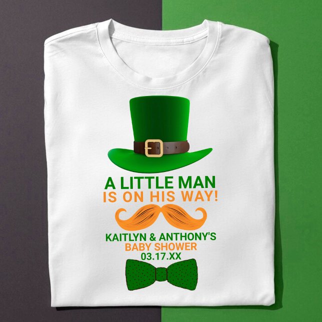 Modern Leprechaun St. Patrick Day Baby Shower T Shirt (Skapare uppladdad)