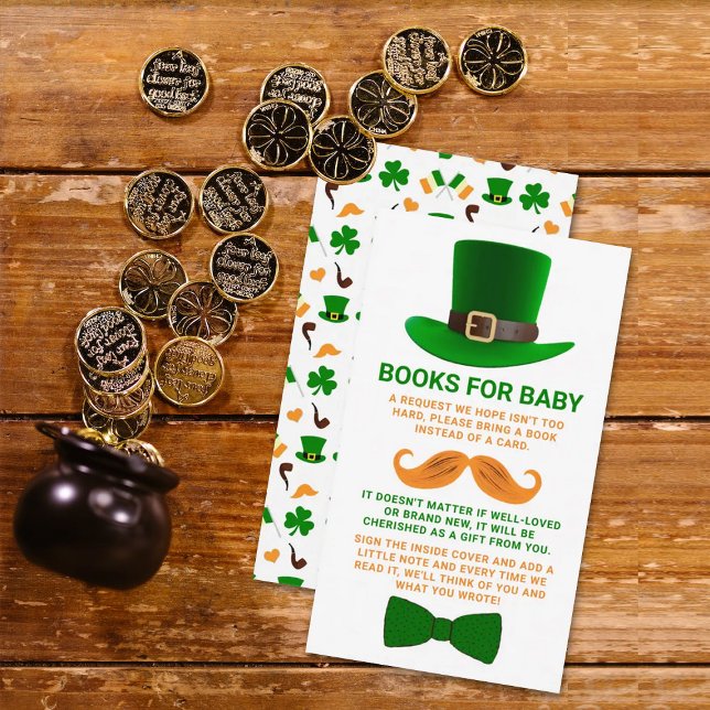 Modern Leprechaun St. Patrick Day Baby Shower Tilläggskort (Skapare uppladdad)