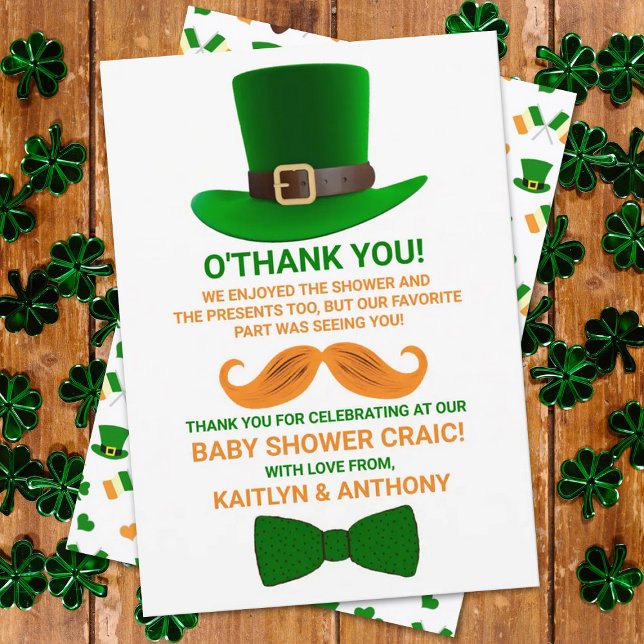 Modern Leprechaun St. Patrick's Day Baby Tack Kort (Skapare uppladdad)