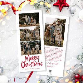 Modern Letar fem bilder i God jul Julkort