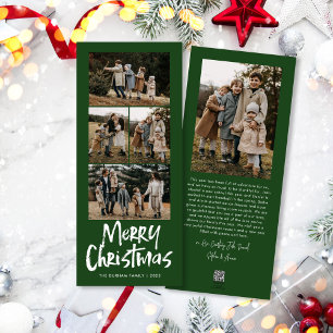 Modern Letar fem bilder i God jul Julkort