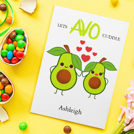 Modern | Lets Avo Cuddle | Valentines Day Julkort