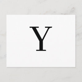 Modern Letter Minimalist Initial Design Vykort