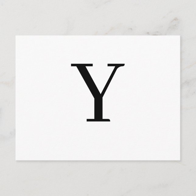 Modern Letter Minimalist Initial Design Vykort (Framsida)
