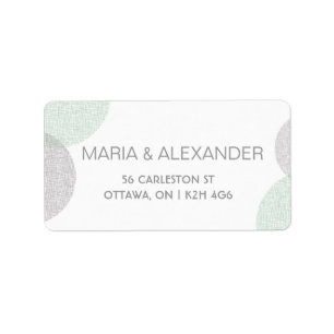 Modern Letterpress Stil-etikett med cirkel Adressetikett