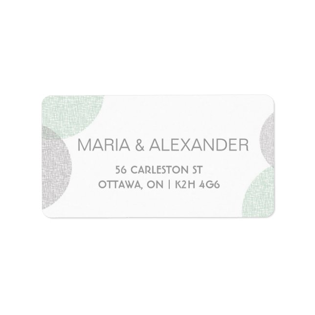 Modern Letterpress Stil-etikett med cirkel Adressetikett (Framsidan)