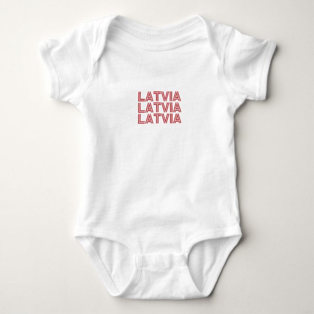 Modern Lettland latvian Flagga Land Souvenir T Shirt (Framsida)