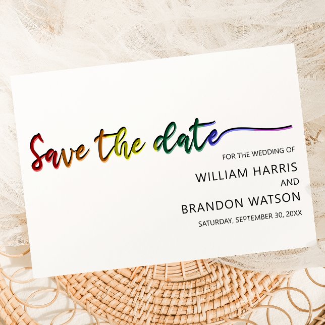 Modern LGBT-fotospara datum Bröllop Spara Datumet (Skapare uppladdad)