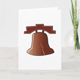 Modern Liberty Bell Patriotic Philadelphia Icon Kort