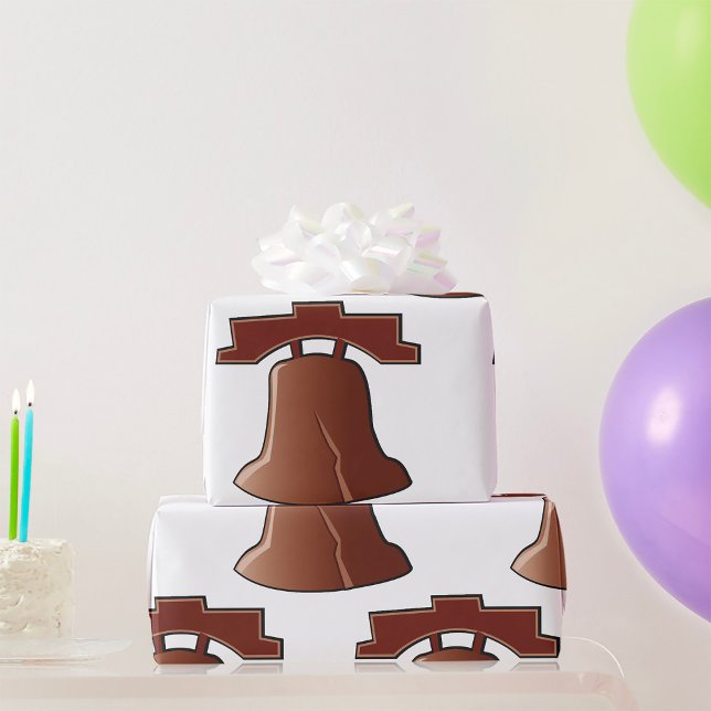 Modern Liberty Bell Patriotic Philadelphia Icon Presentpapper (Skapare uppladdad)