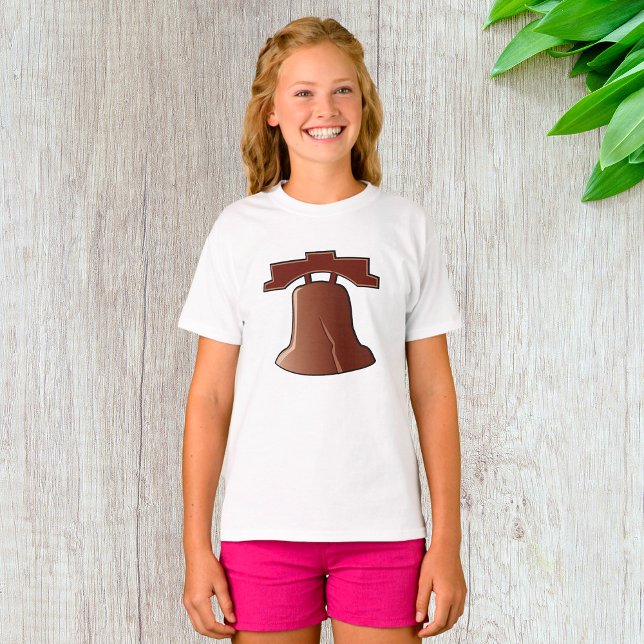 Modern Liberty Bell Patriotic Philadelphia Icon T Shirt (Skapare uppladdad)