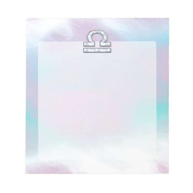 Modern Libra Zodiac-tecken Mor i Pearl Stil Anteckningsblock (Framsida)