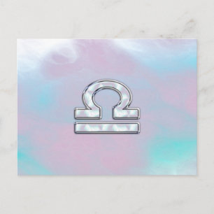 Modern Libra Zodiac-tecken Mor i Pearl Stil Vykort
