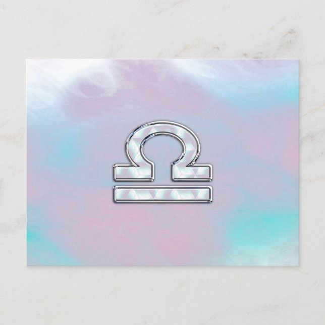Modern Libra Zodiac-tecken Mor i Pearl Stil Vykort (Framsida)