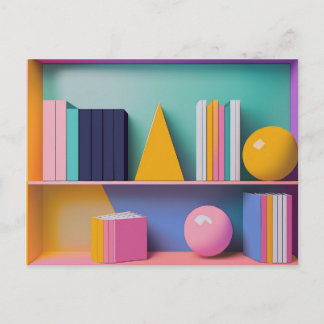 Modern Library Books Design för alla tillfällen Vykort